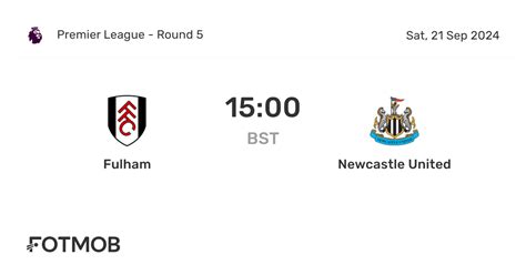 Fulham vs Newcastle United live score, H2H and lineups .